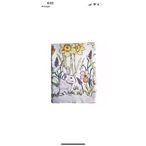 The Farmhouse RACHEL ASHWELL Easter‎ Bunny Rabbit 60x80" Tablecloth Oblong NEW